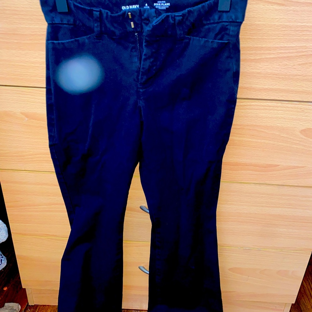 Black pixie flare pants